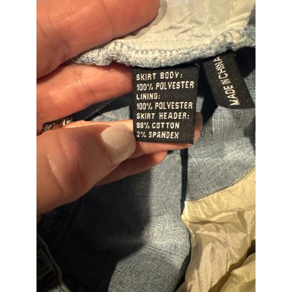 Denim and Floral Patchwork Midi Skirt - Picture 11 of 13